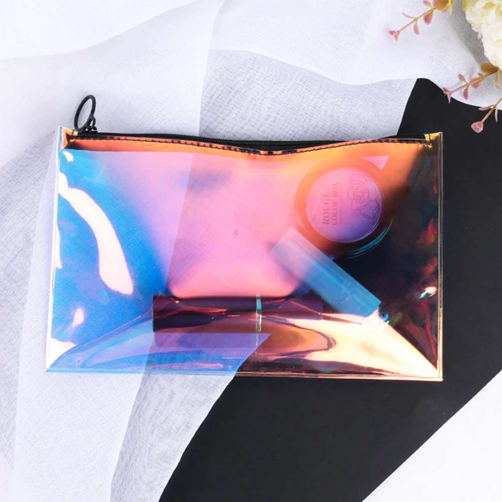 

Lightweight Portable Organizer Bag PVC Makeup Storage Travel Toiletries Pouch for Camping Outdoor Activities