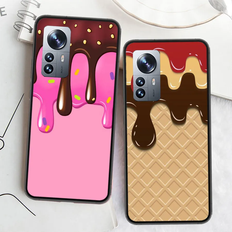 Summer Cream Chocolate Fruit Ice Cream Phone Case For Xiaomi Mi 13 12 11T 10T 12T Pro 12X 11i 11 Ultra 10 Lite 5G 9 8 6X 5X A1 A