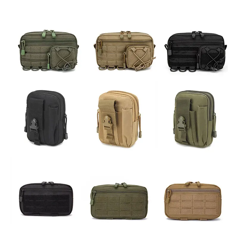 New Molle Utility EDC Waist Bag Belt Tactical Pouch Medical First Aid Bag Belt Pouch Outdoor Sports Hunting Bag Utility Bag