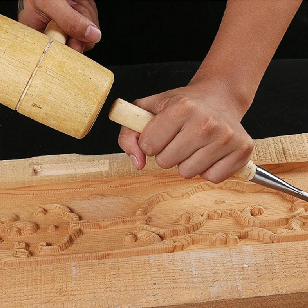 

Wooden Hammer Multi-Use Leathercraft Wood Mallet Compact Small Woodworking Carpentry Tool Wood Hammer Wooden Mallet