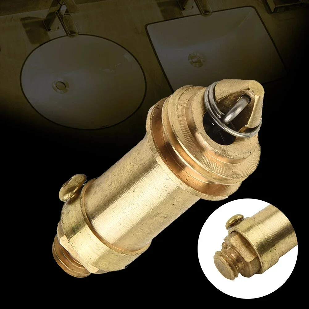 Bathroom washbasin brass spring valve, washbasin replacement valve core, anti-corrosion and rust proof bathroom sink accessories