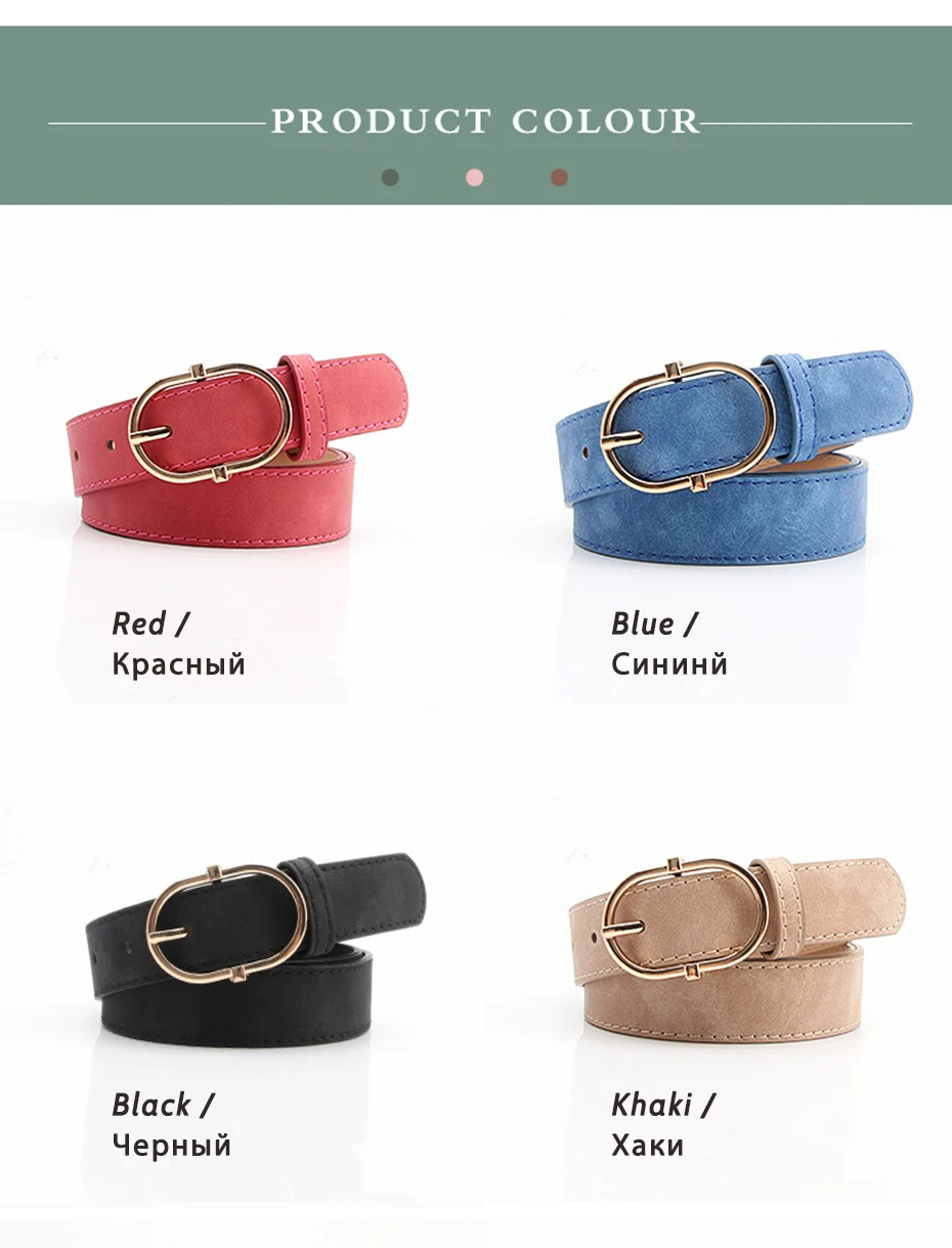 Maikun Neue frauen Gürtel Mit Legierung Pin Schnalle Weiche Und Bequeme Jeans Gürtel Mädchen Kleidung Gürtel – Detail 3