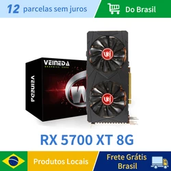 VEINEDA 그래픽 카드, RX5700XT 8G 게임, GDDR6 게임, 데스크탑 컴퓨터, 독립 2560 셰이더, CPU 비디오 지원