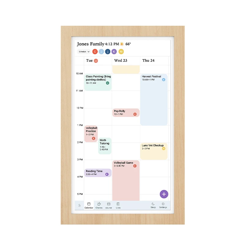 

New Design Smart Calendar Android 13 RJ45 POE Digital Planner Screen Family Calendar Clock 21.5" LCD 1920x1080