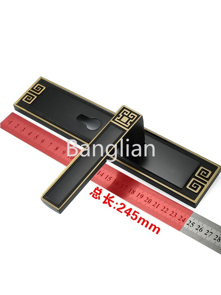 

New Chinese Style Door Lock, Bedroom Door Lock, Household Room Indoor Wooden Door Handle, Chinese Style Lock Silent