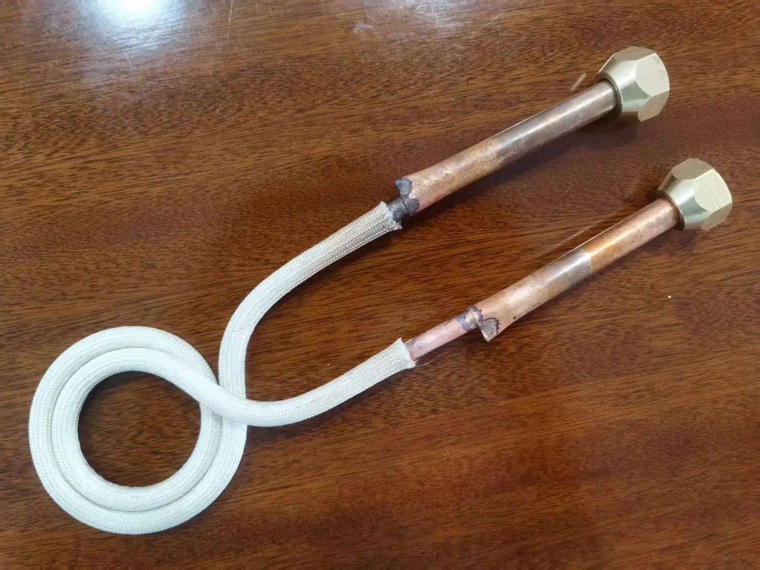 Professional Dual Layers Copper Induction Heating Coil for Induction Heater Welding Brazing Melting Metalworking Heating Head