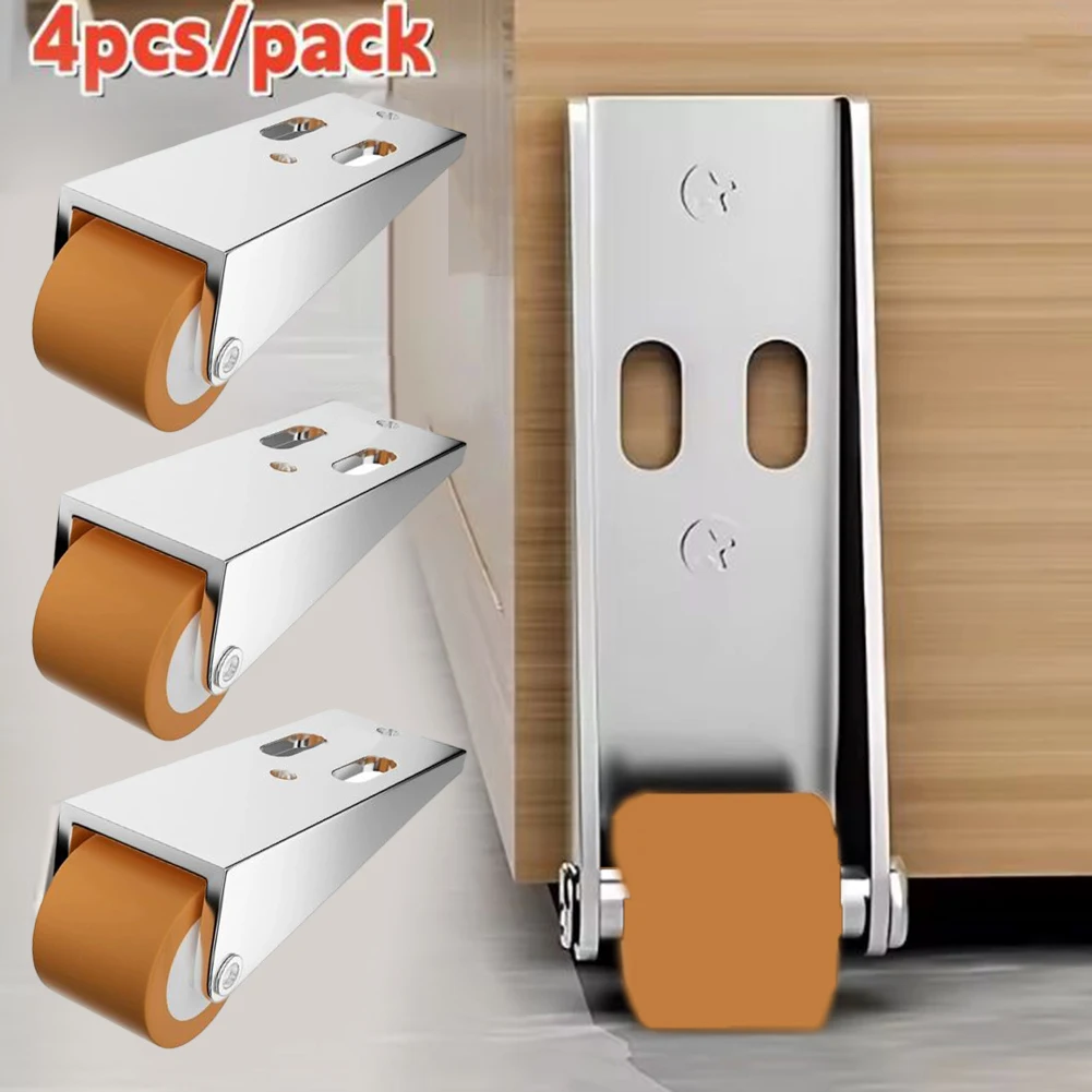 Quiet Wheels Door Bottom Pulley Furniture Mobility 67*27*24 Mm Compact Size Dual Mounting Options Fixed Casters