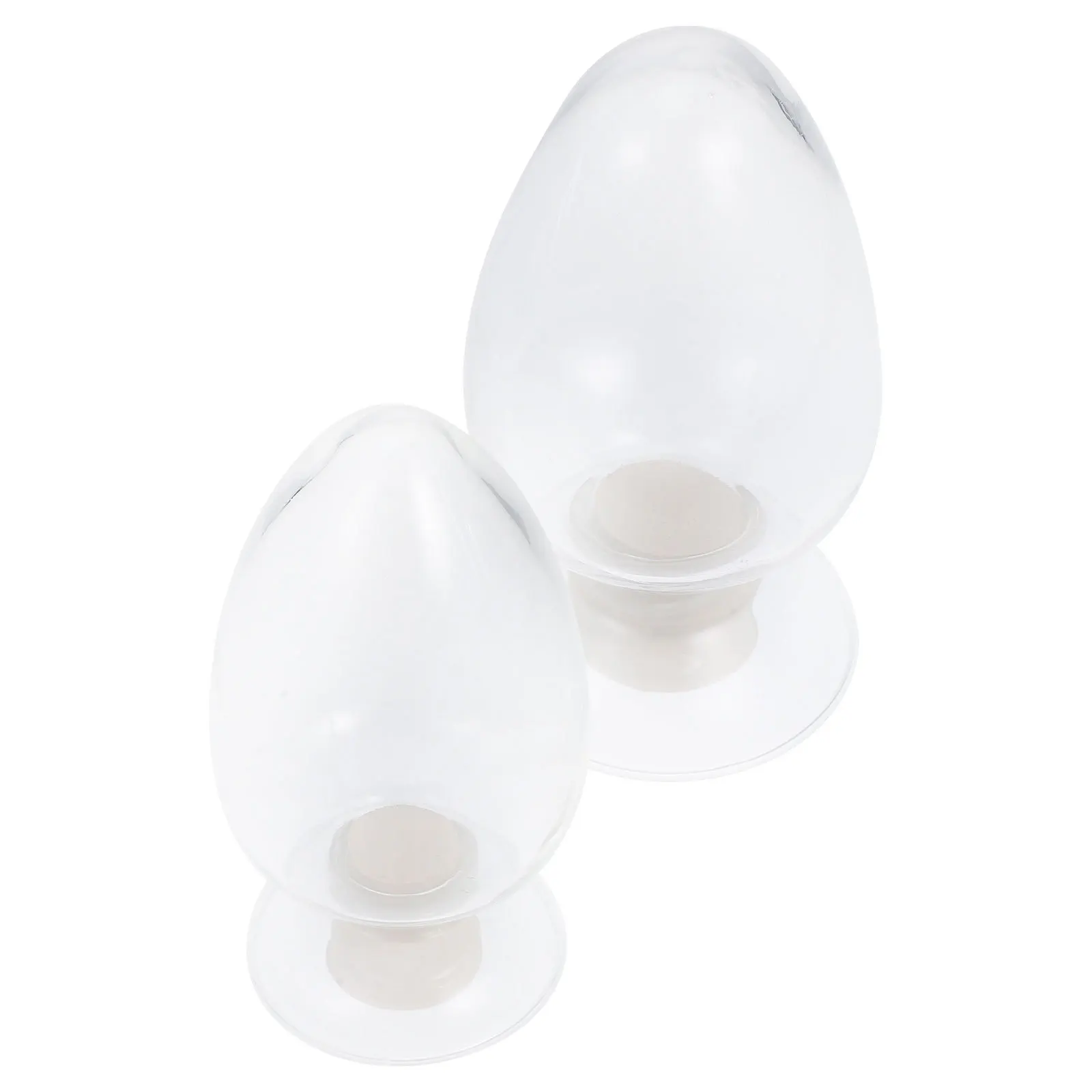 

2Pcs Glass Storage Jars Desktop Display Bottles Stable Clear Holder Decorative Matchstick Container for Home Restaurant