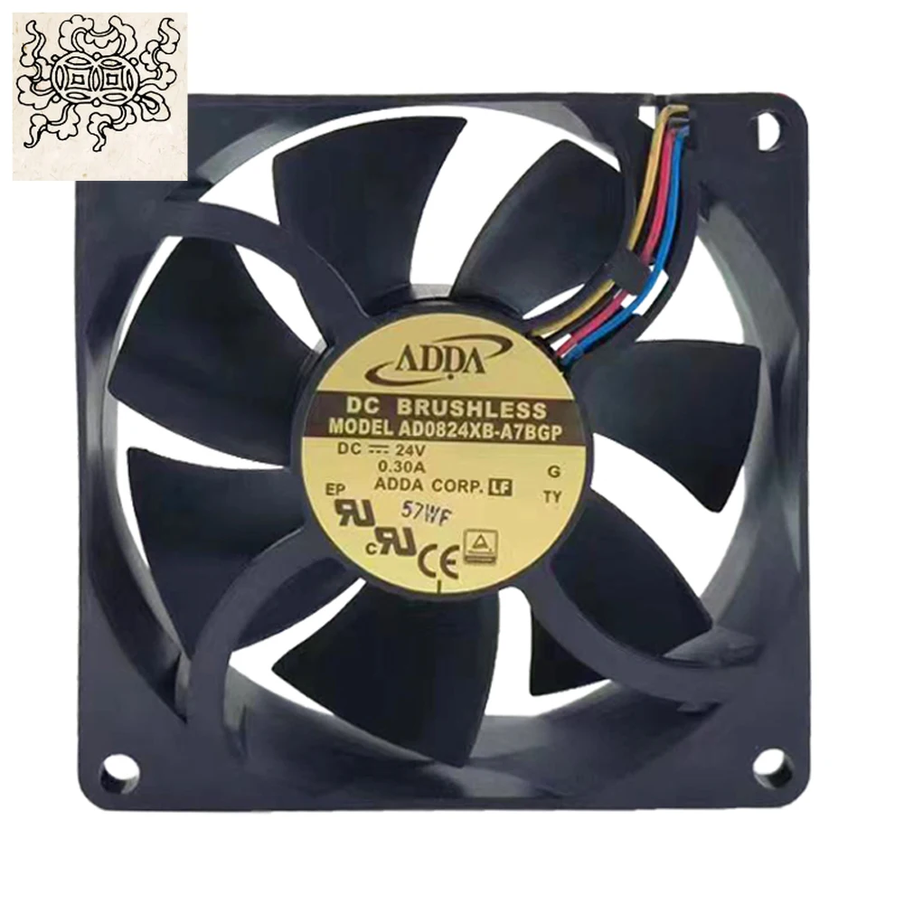Ltsf ل AD0824XB-A7BGP DC24V 0.3A 80X80X25MM 8 سنتيمتر PWM Ventilador دي فيلوسيداد متغير #1
