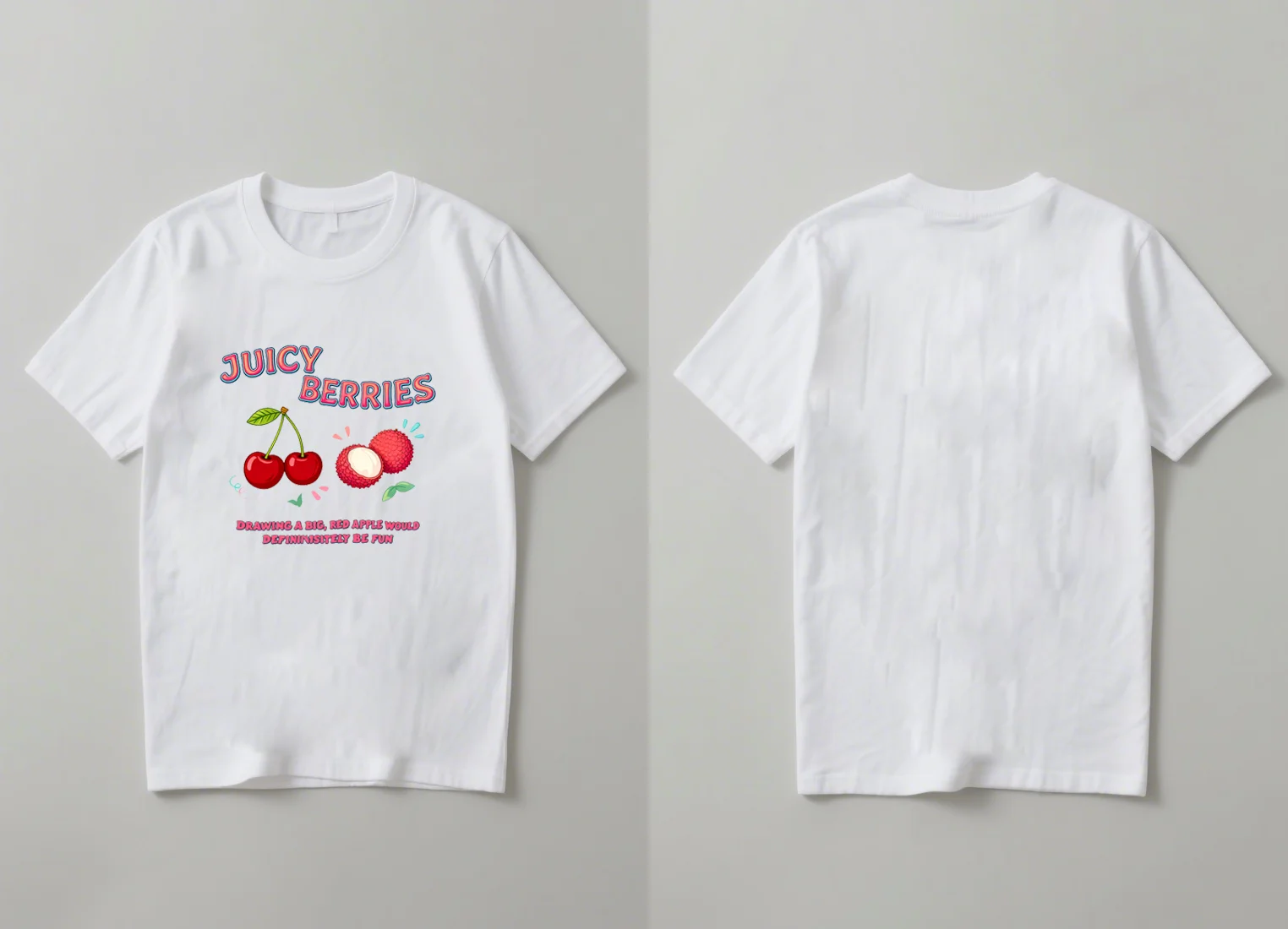 2025 T-shirt a maniche corte con stampa di bacche succose di nuova moda per uomo e donna, top casual girocollo