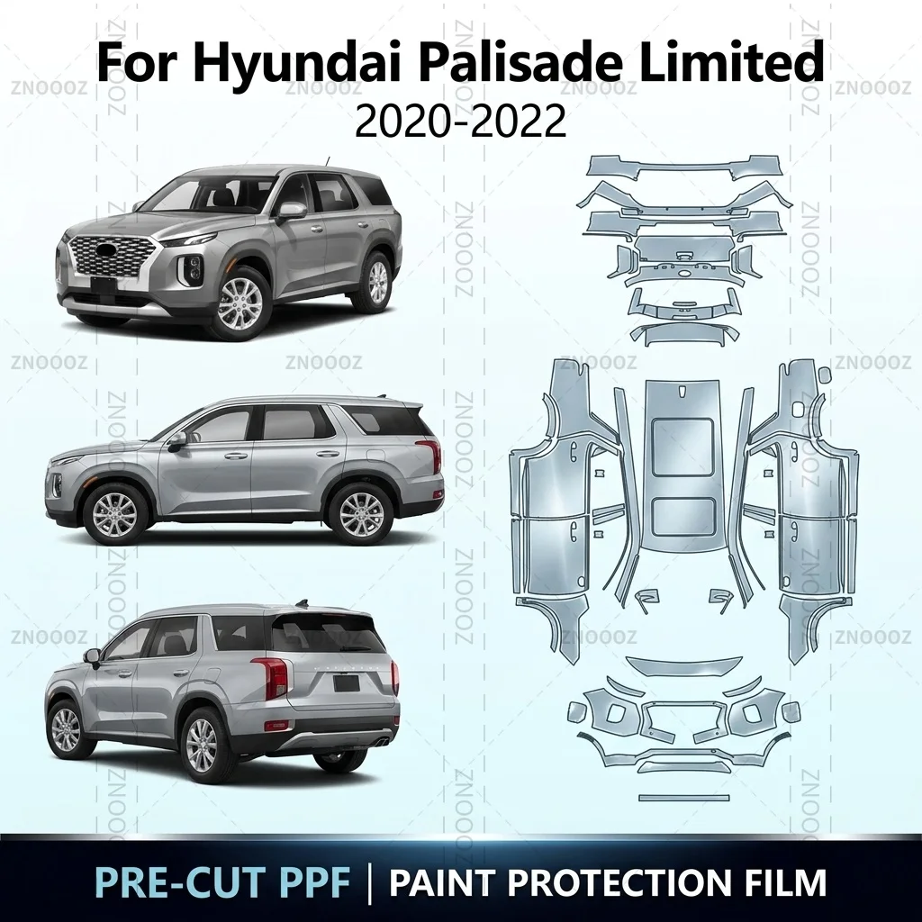 For Hyundai Palisade Limited 2020-2022 Precut PPF Paint Protection Film TPU Self Healing Full Vehicle Glossy Clear Matte Black