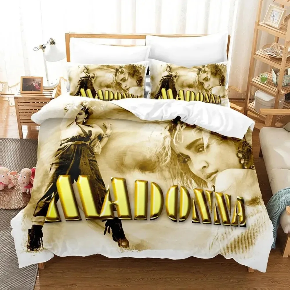 Madonna Confessions Tour Bedding Set Boys Girls Twin Queen Size Duvet Cover Pillowcase Bed Kids Adult Fashion Home Textileextile