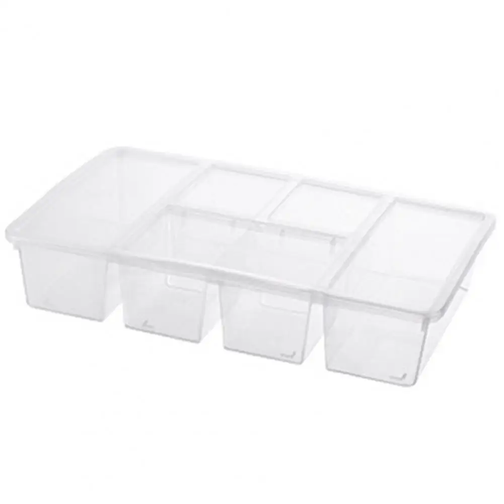 Snack Container Compartment Crisper Snack Box Transparent Multi-compartment Snack Box Organizer for Fridge Dustproof for Food