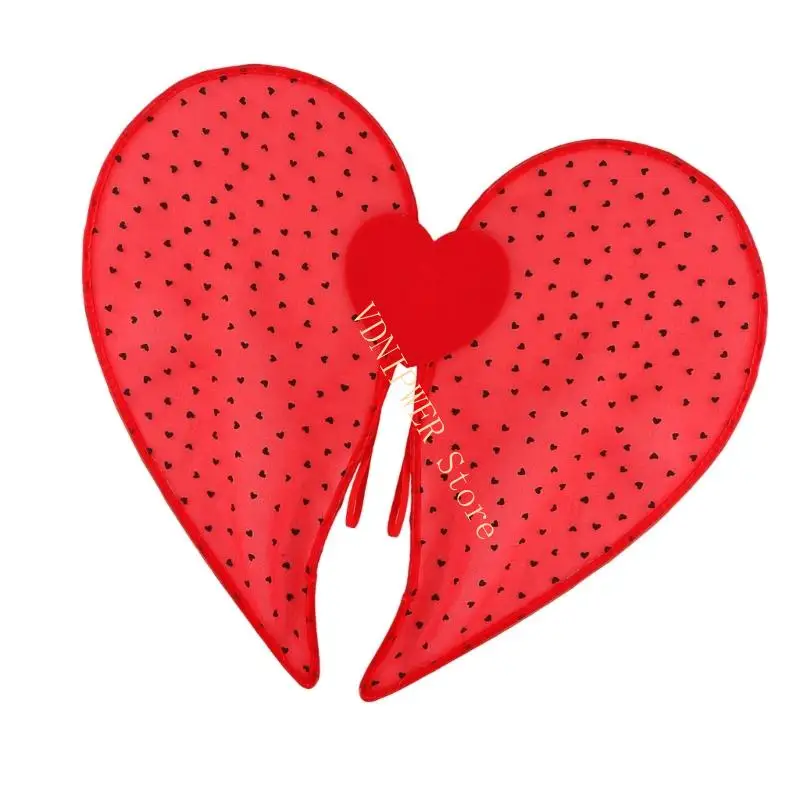 Leichtes Organza-Engelsflügel-Kostümzubehör, hautfreundliche Stoffdekoration für Valentinstag-Event, Cosplay, D08E
