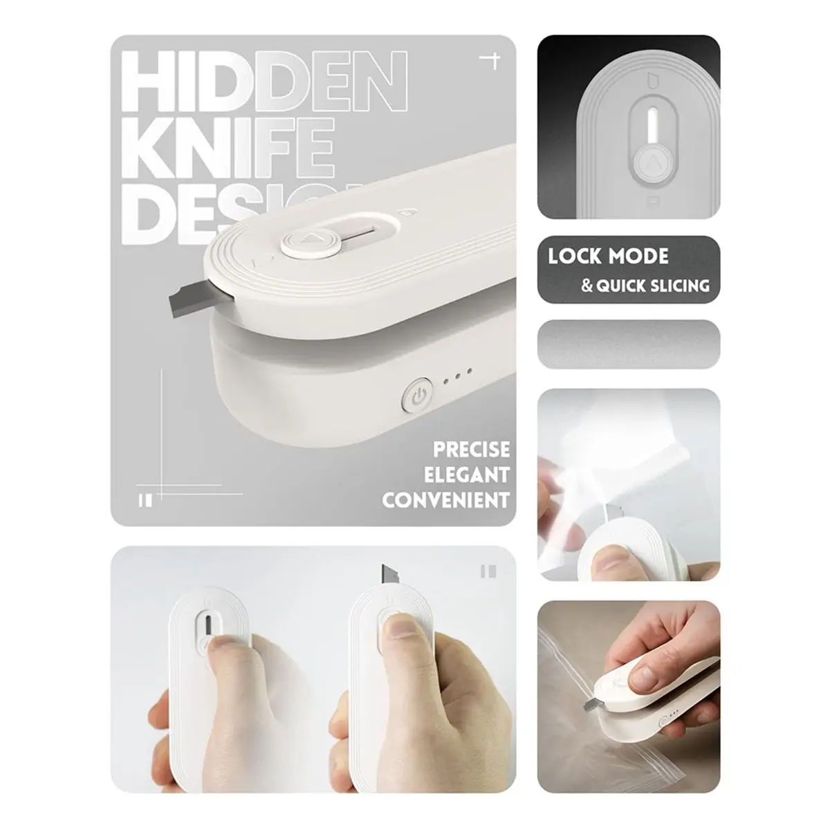 A67T NEW Mini Bag Sealer and Cutter, 1800mAh Rechargeable Chip Bag Sealer Handheld Heat Seal, 3 Heat Modes, Magnetic Design