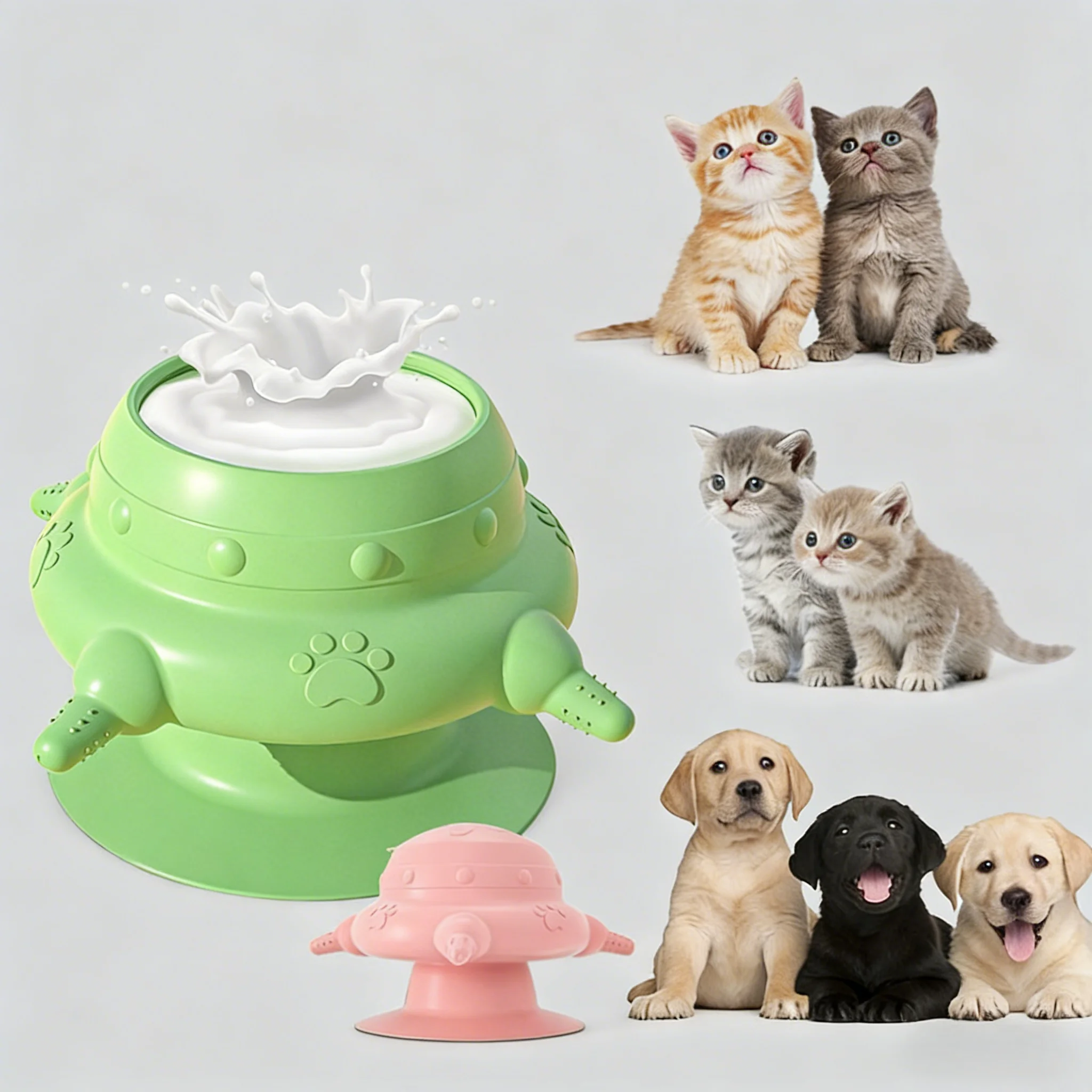 

Pet Silicone Breast Feeder Multifunctional Dog Pacifier Feeder Puppy Feeding Bottles Food Storage Container for Kitten Cat