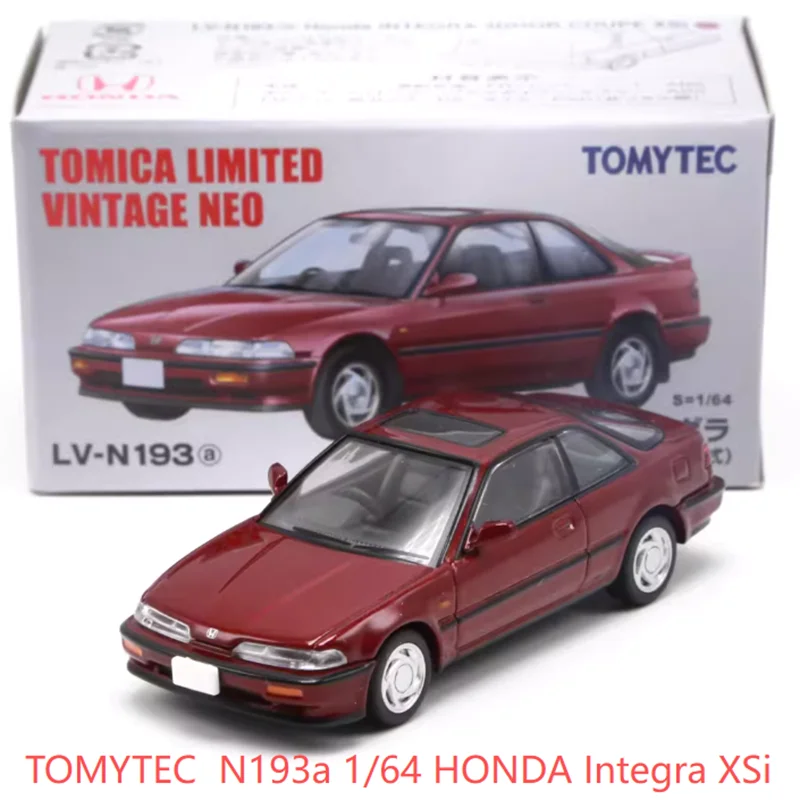 TOMYTEC TLV LV-N193a نموذج سيارة مصنوع من خليط معدني بمقياس 1/64، Integra XSi (أحمر) النسخة اليابانية 1989 #2