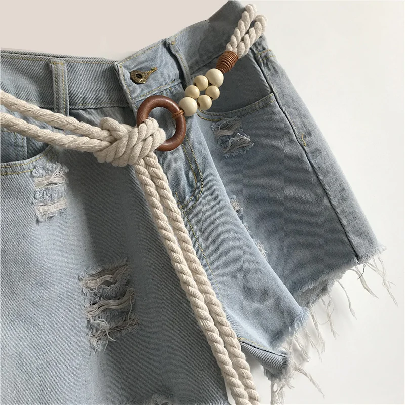 

Woven Waistband Women Waist Belt Hemp Rope Vintage Round Buckle Jeans Corset Belt Hip High Dress Waistband Appreal Accessories