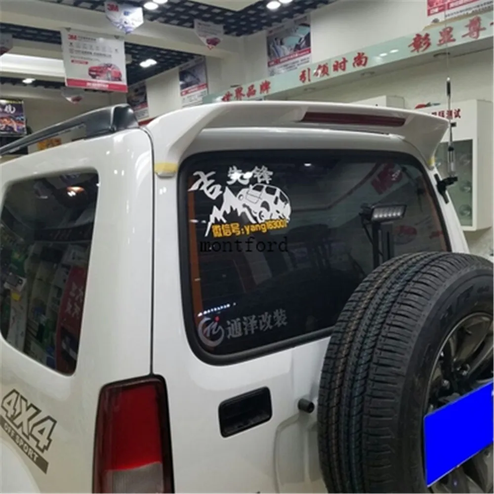 For SUZUKI JIMNY Spoiler 2007-2017 SUZUKI JIMNY High Quality ABS Material Car Rear Wing Primer Color Rear Spoiler