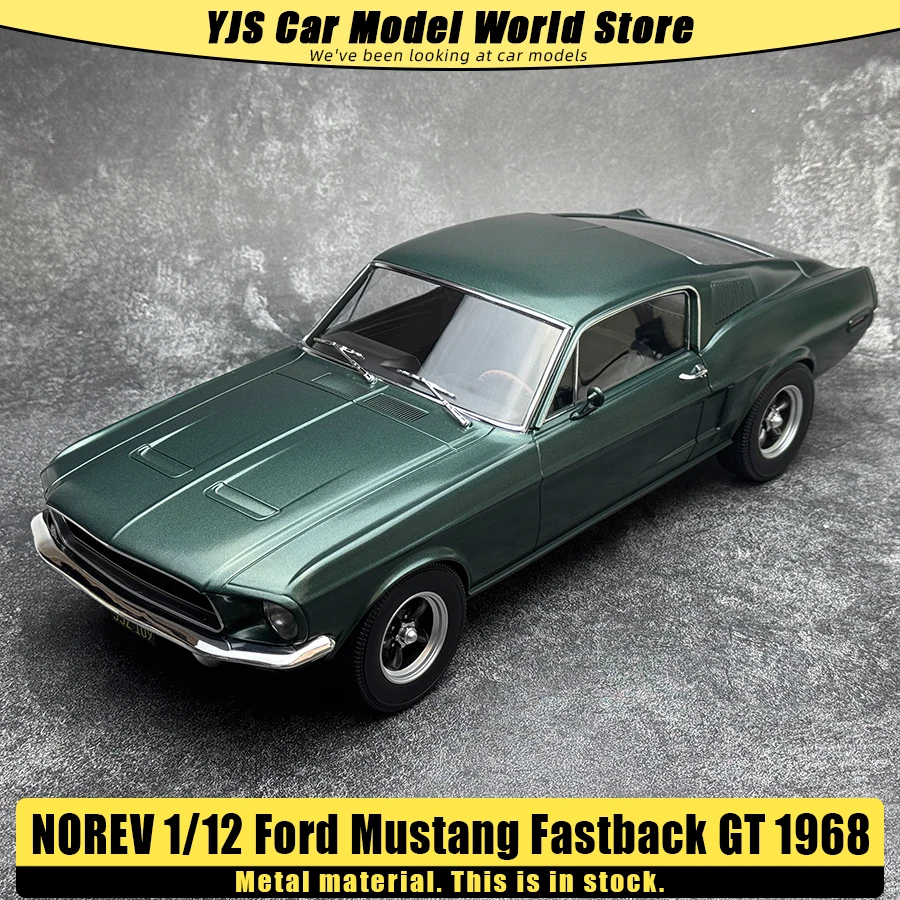 

NOREV Diecast model 1:12 Ford Mustang Fastback GT 1968 Car model metal Sports car Send friend Birthday present