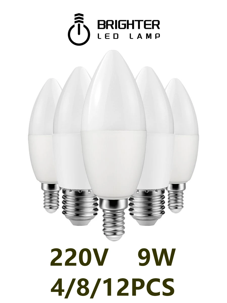 4-12pcs Lamparas Led Bar Led Bulb Bombillas AC220V T37 C37 9W Warm Cold White Lamp for Home Office Decoration Lighting for Room