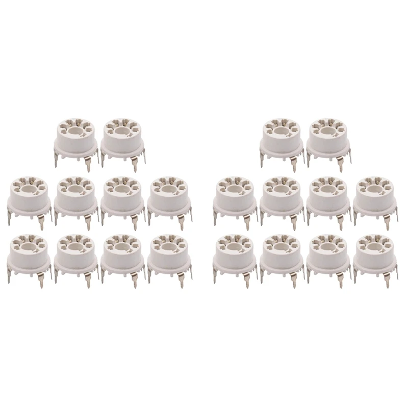 플라스틱 진공관 소켓 밸브 베이스, B & W 6J1 6Z4 6X4 12AE6 6AT6 6BK6 12AV6 6AQ6 6J5 Hifi 오디오 AMP, 흰색, 7 핀, 20 개