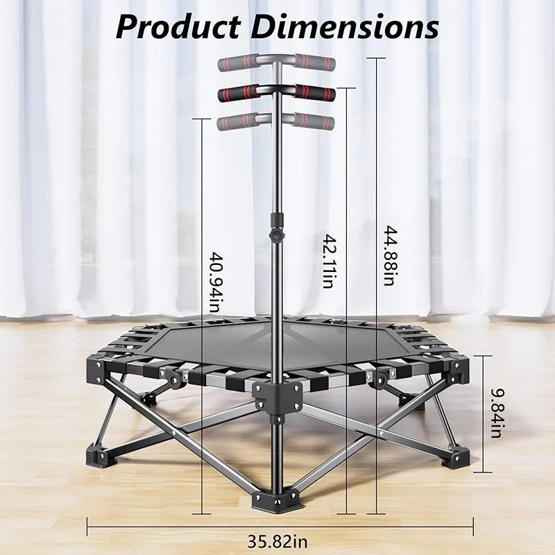 Foldable trampoline Indoor trampoline Jumping bed Adult and child adjustable belt to open and close the bounce