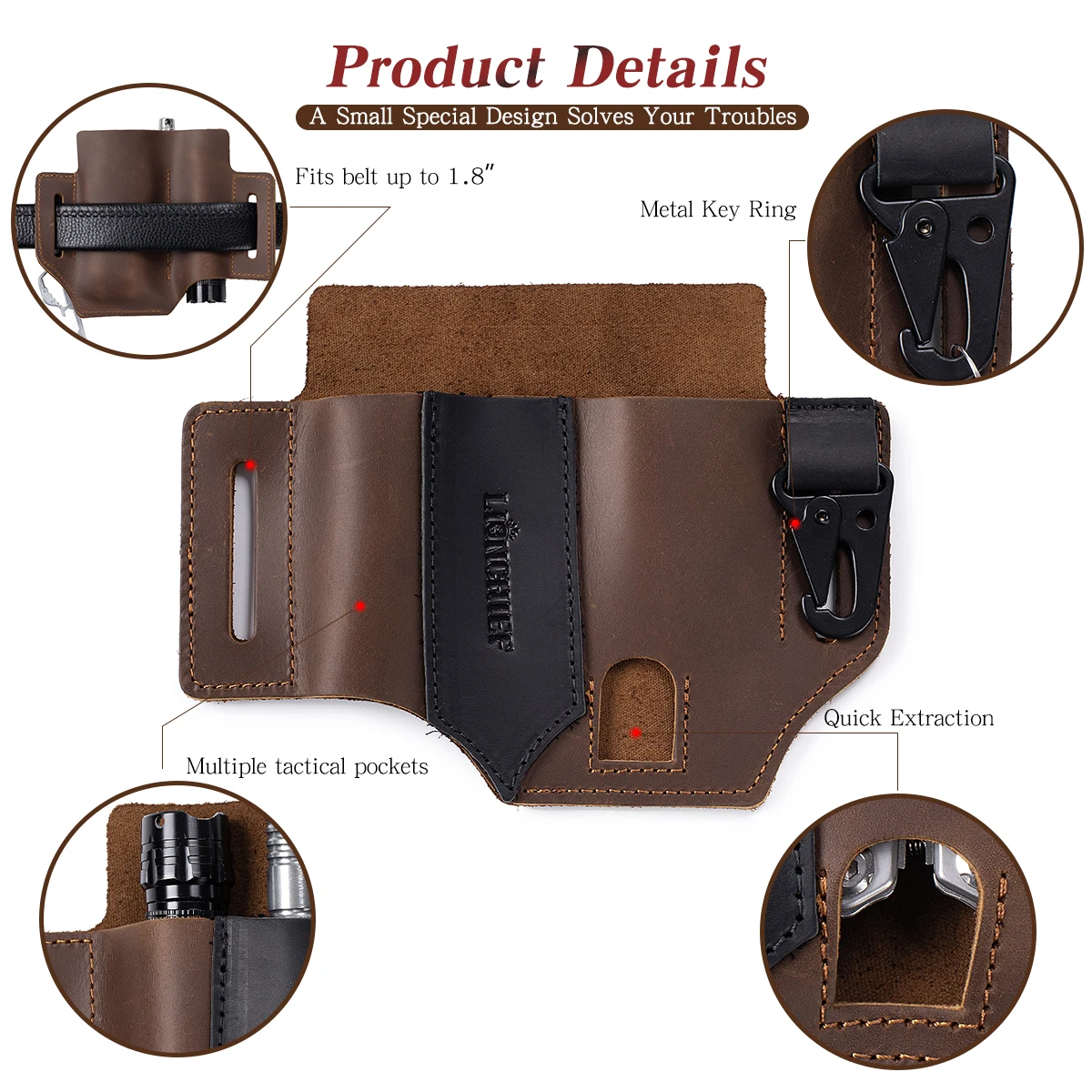 Genuine Leather Multitool Shea - Edc Carry Belt Leather 评论和价格