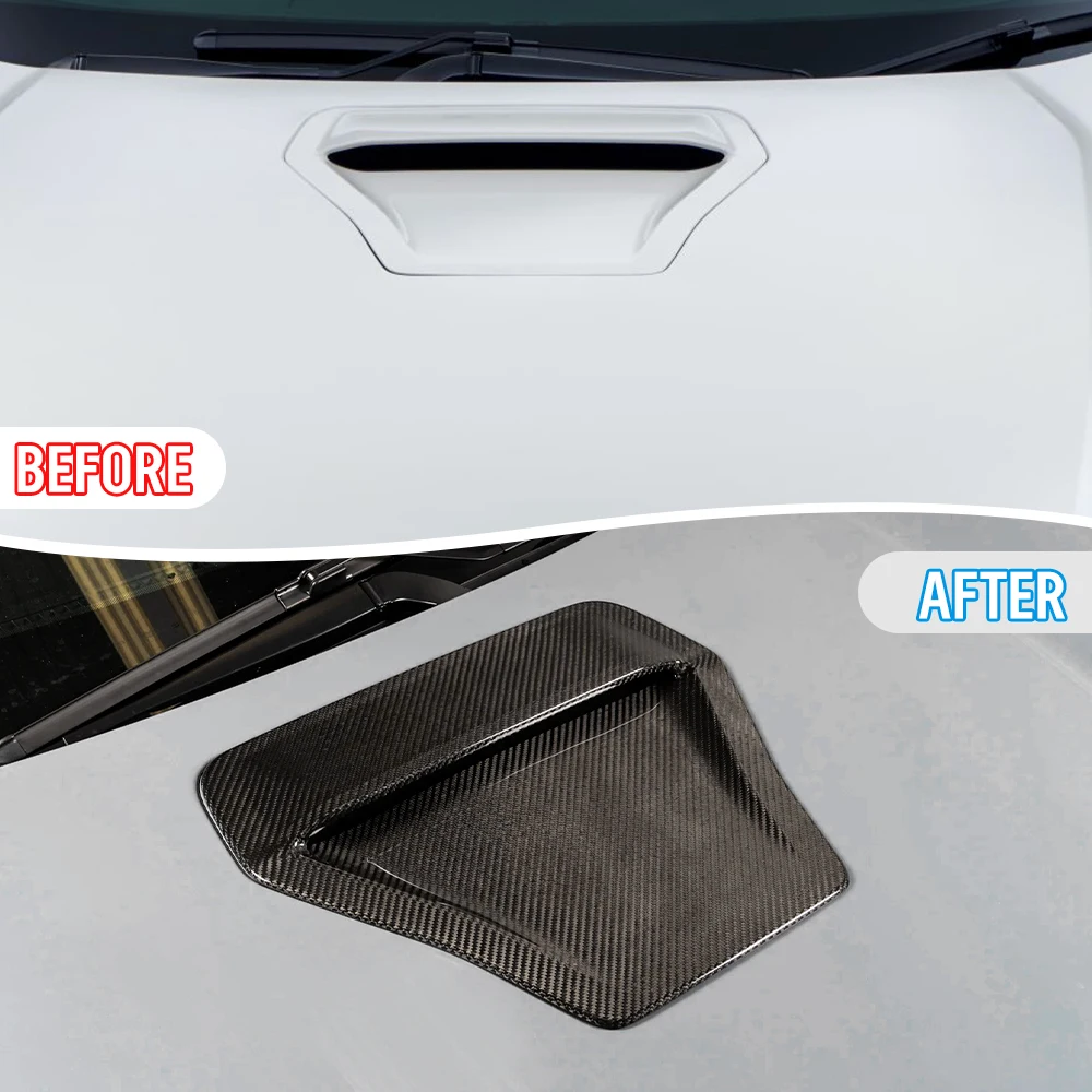 Carbon Fiber Hood Scoop For 10th Gen Civic Type R FK8 (2017 to 2022) Hood Air Intake Grille Cover Hood Vent Bonnet Intake Grille