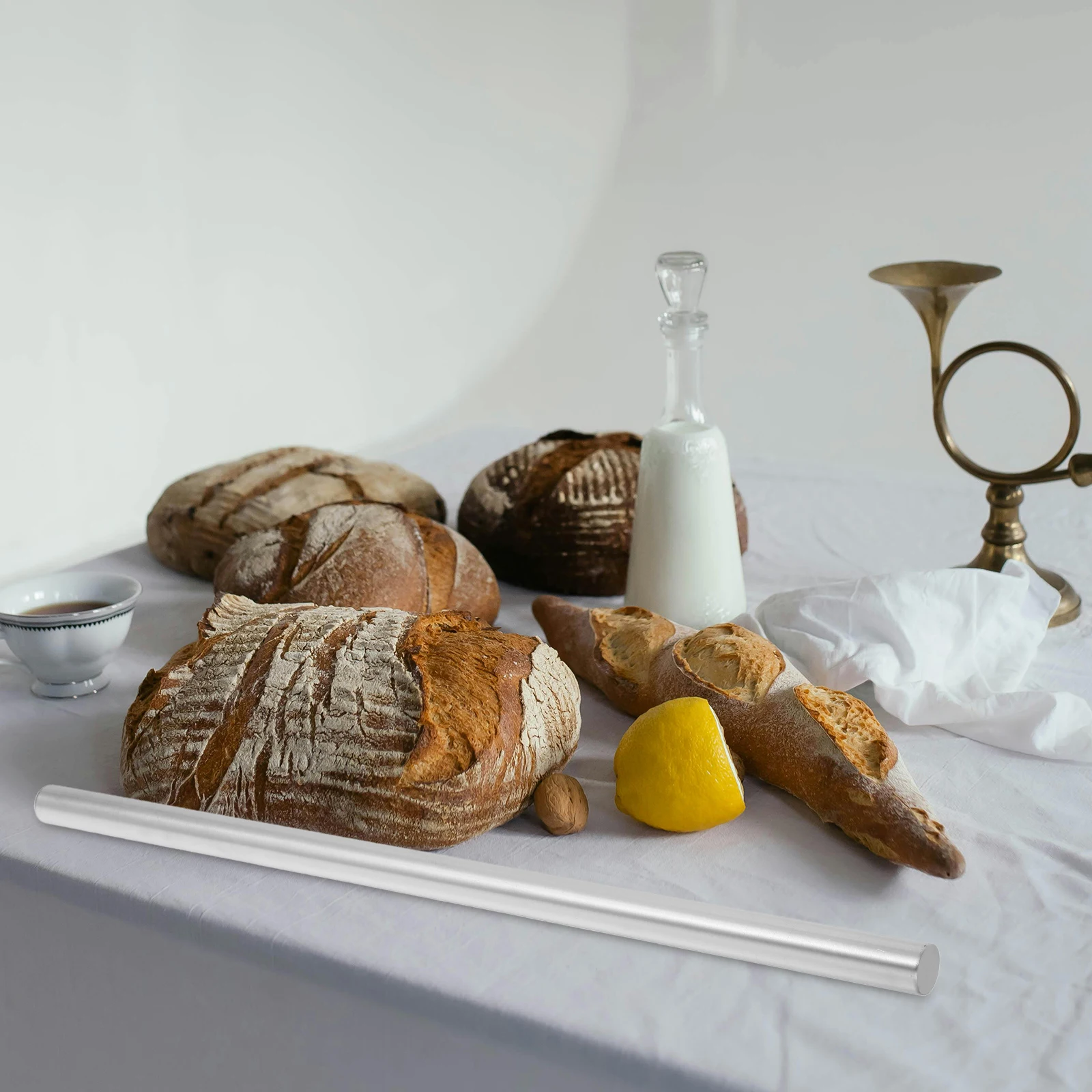 

Скалка из нержавеющей стали, прочный антипригарный валик для теста, кухонный инструмент для выпечки, валик для пельменей, печенья, хлеба