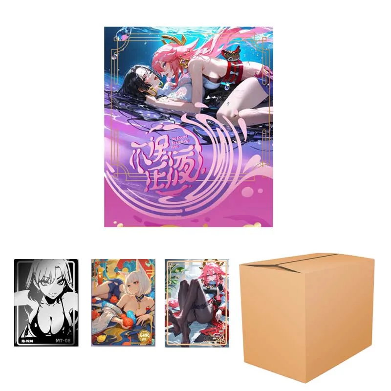 Tarjetas de caja de refuerzo de Goddess Story, venta al por mayor, tarjeta de colección de personajes de Anime Sexy Meika Club para niños, tarjetas comerciales de regalo