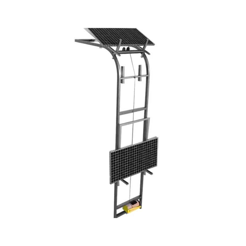 New photovoltaic panel automatic top-turning 8-wheel anti-derailment glass door and window ladder crane