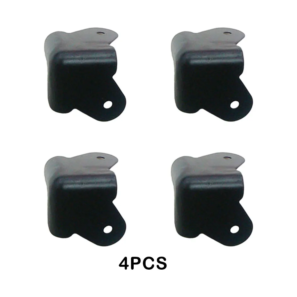 4x Furniture Corner Speaker Protectors Wide Application Good Replacement Made With Iron silver