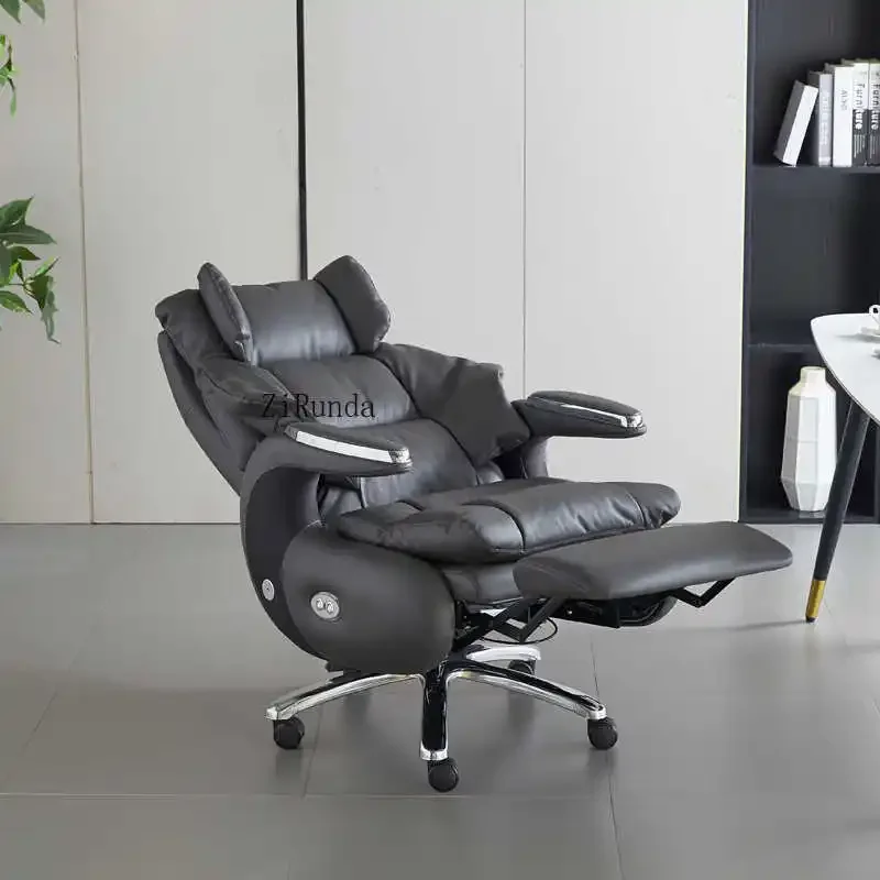 Electric Boss Chair Leather Office Reclining Computer Chair Multifunctional Comfortable Business Chair
