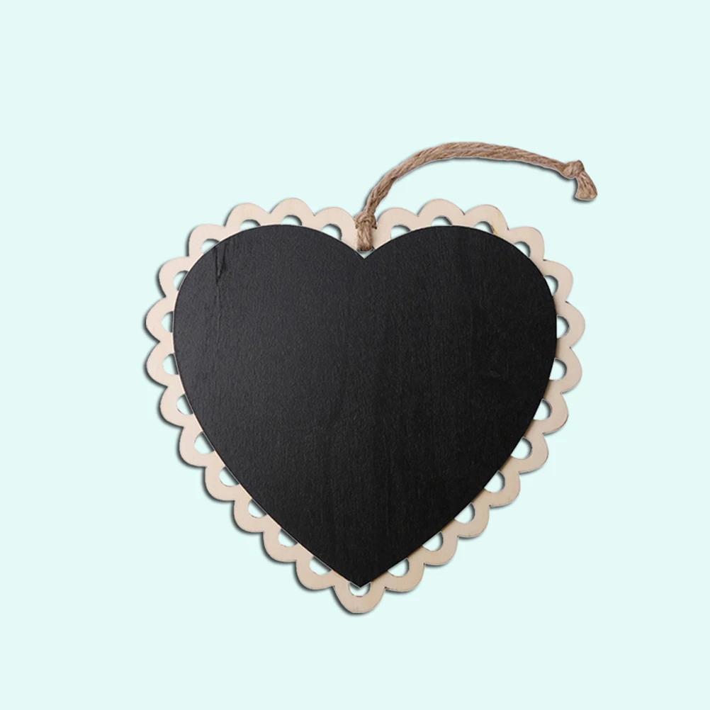 

1pcs Heart Shaped Mini Chalkboards Black Mini Blackboard Message Board Signs Hanging Wedding Christmas Decor Chalkboard Tags