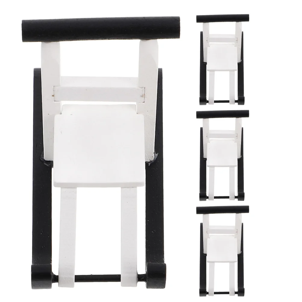 

4Pcs Mini Wood Sleigh Christmas Ornaments Handmade Table Centerpiece Holiday Dollhouse Decorations Mini Decorative Figures