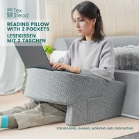 1 Pc Soft Reading Pillow, Arm Rest Lap Desk Pillow for Gaming,Working, Sitting in Floor Sofa,with Removable and Washable Cover 1
