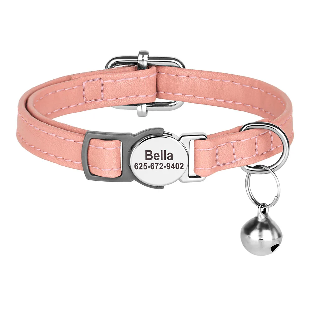 Personalisiertes Katzenhalsband, verstellbare Halsbänder für kleine Hunde und Kätzchen, kostenlose individuelle ID-Namenshalsbänder für Haustiere, Anti-Verlust-Halsbänder für Katzen – Detail 30