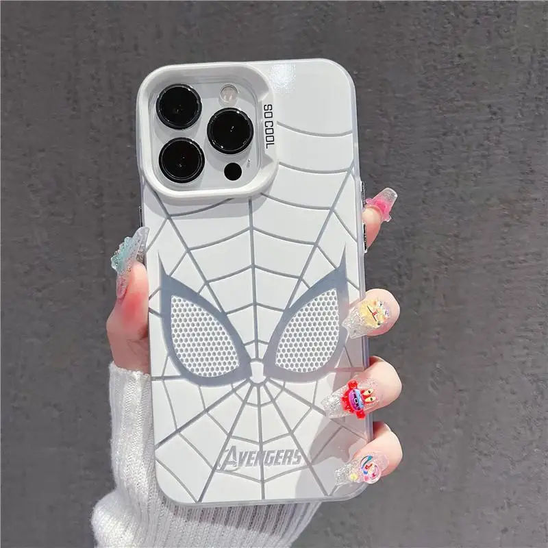 HOT Marvel Spider Man Cool Phone Case For iPhone 16 15 14 13 12 Mini 11 Pro Max XR XS 7 8 Plus Y2K Soft Anti Fall Cute Cover