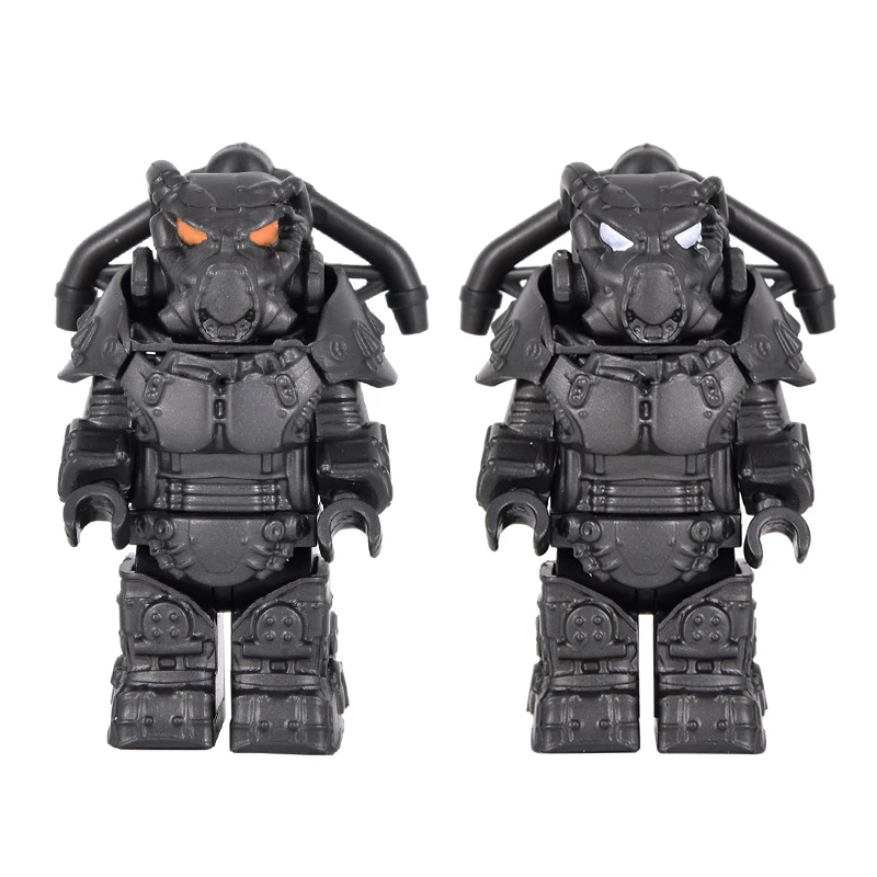 MOC Military X01 Armor Soldiers Mini Anime Action fallouts Figures Weapons Robot Kinghts Building Blocks Bricks DIY Toys  gifts