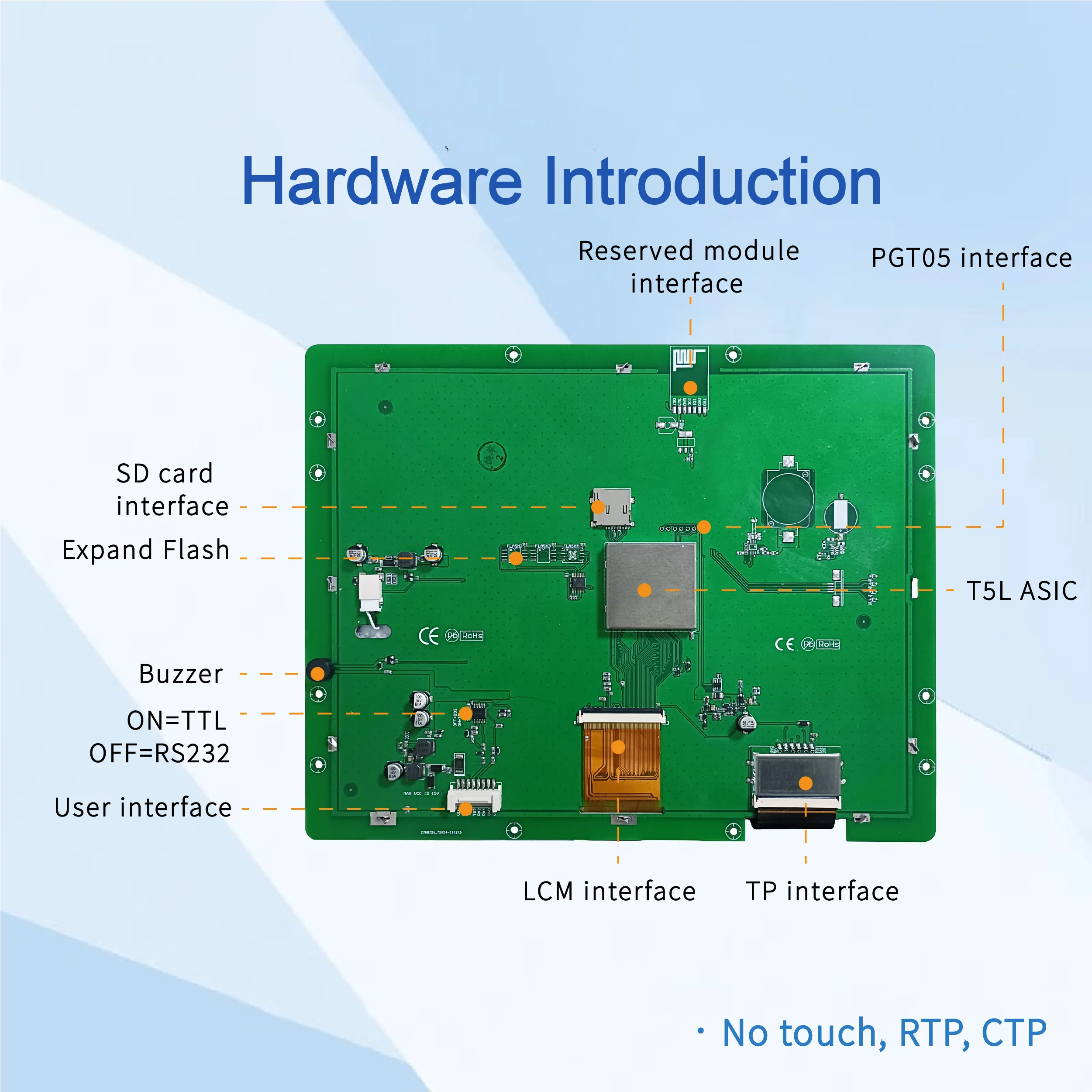 Imagem -04 - Dwin 10.4 Polegada 800x600 Tft Lcd Módulo de Exibição Ttl Rs232 Uart Capacitivo Resistive Hmi para Arduino Dmg80600c104_03w