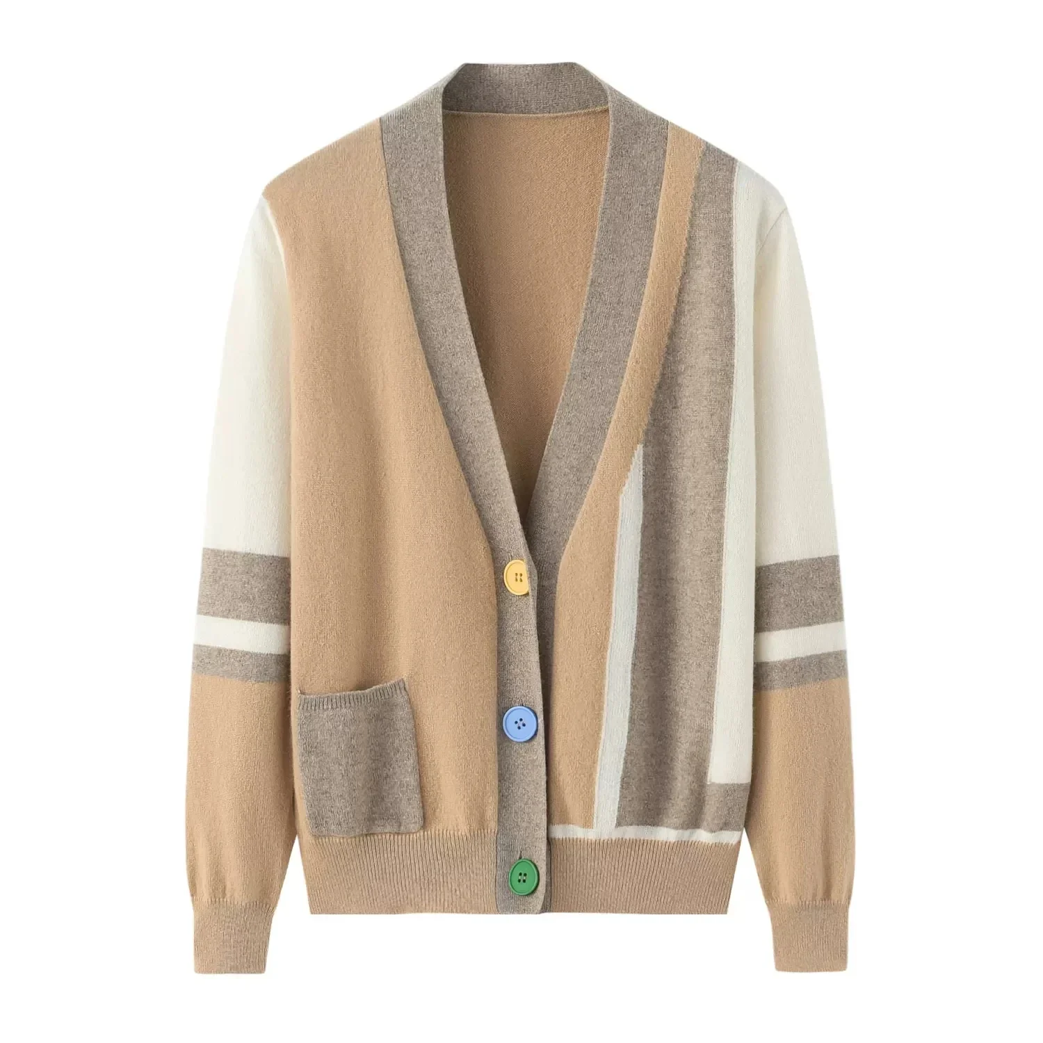 

100% Cashmere Sweater Cardigan Women Winter Warm Soft High Quality Cardigan Feminino Pockets Luxury Single Breasted