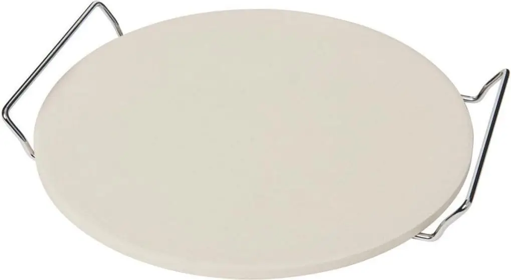 33 cm Ceramic Pizza Stone with Wood Handle for BBQ Disposable Baking Stone Crispy Delicious Pizzas Pizza Tools Collection