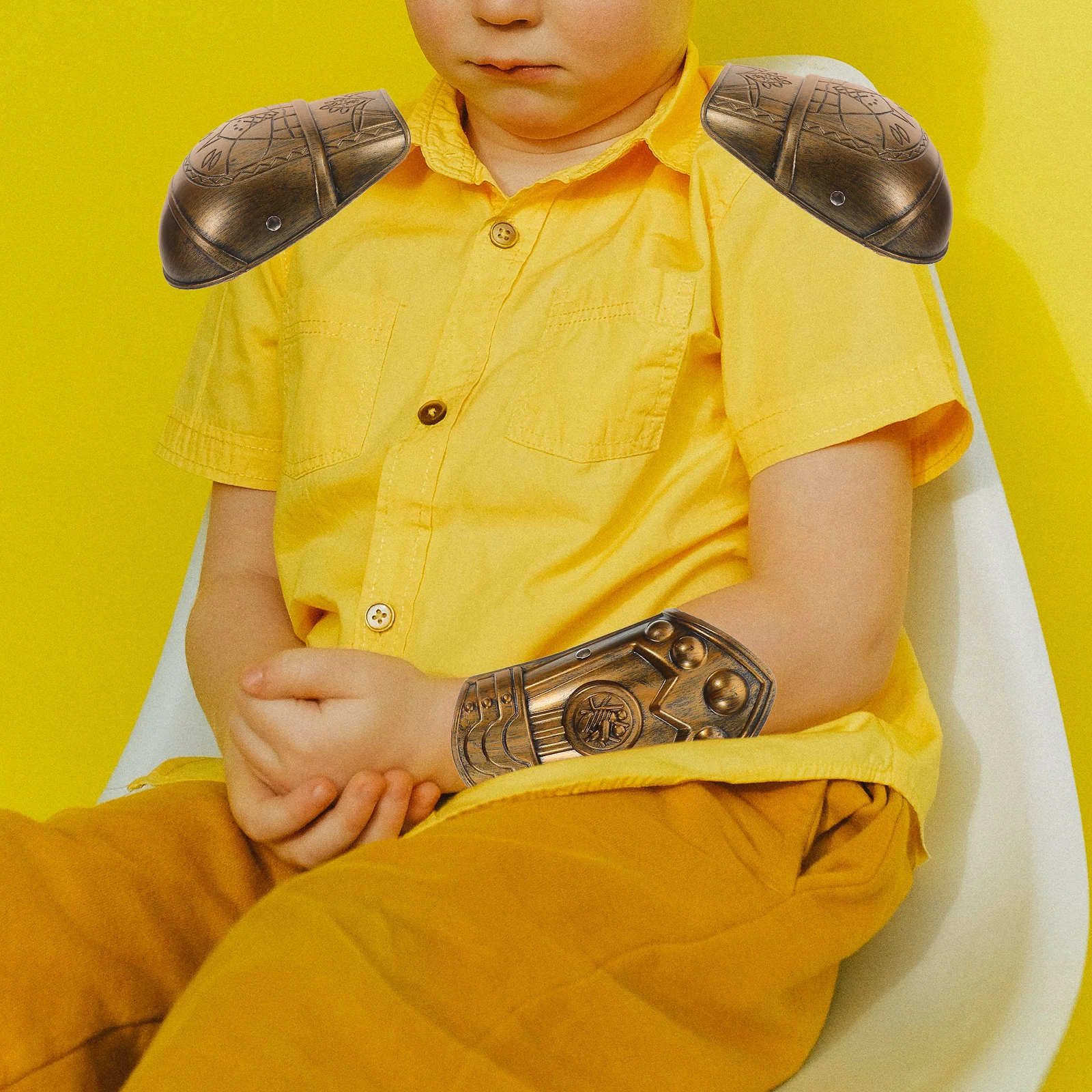 

Child Shoulder Accessories Solid Color Arm Guards Halloween Scar Sleeves Durable Materials Adjustable