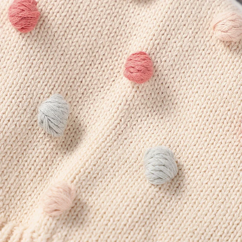 Baby Hats Cotton Knitted Infant Girl Boy Cap Fashion Solid Dot Newborn Children Clothing Accessories Bandage 0-18M Headwear Cute