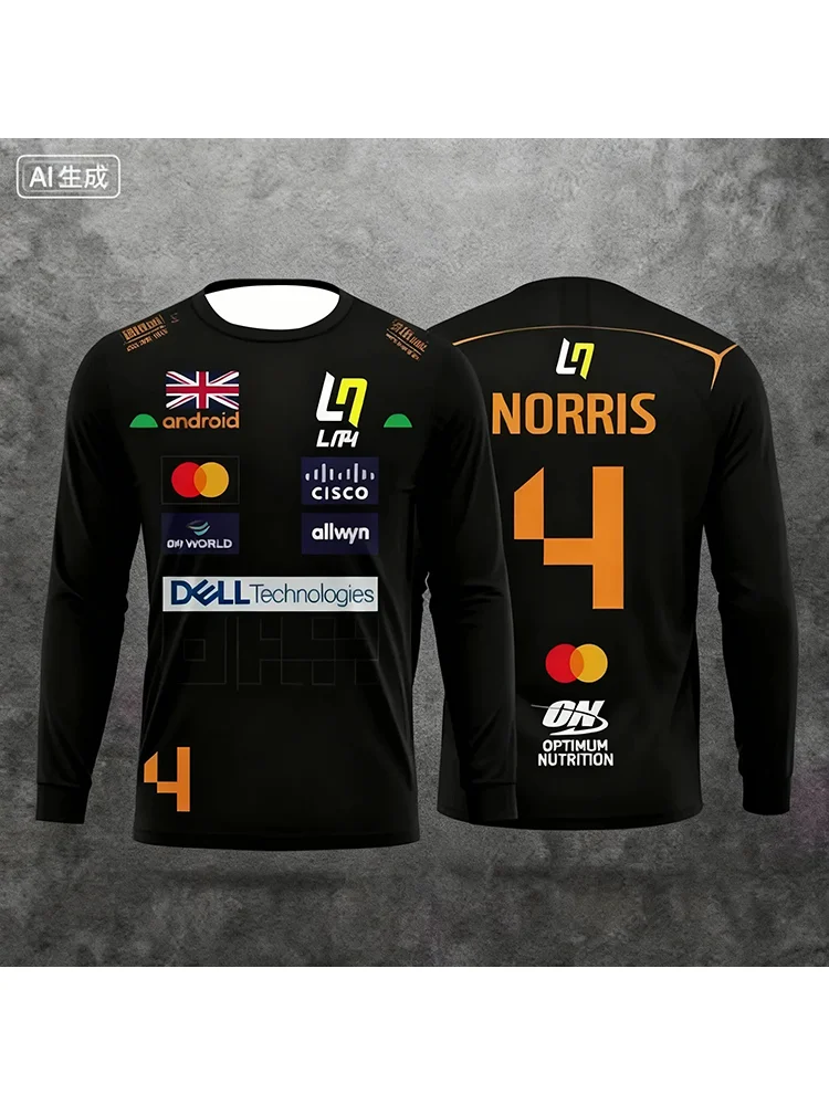 AliExpress NONE 2026 New No 4 Racing Style Long Sleeve T Shirt Extreme Motorsport Racing Suit Breathable Sportswear for Racing Sports