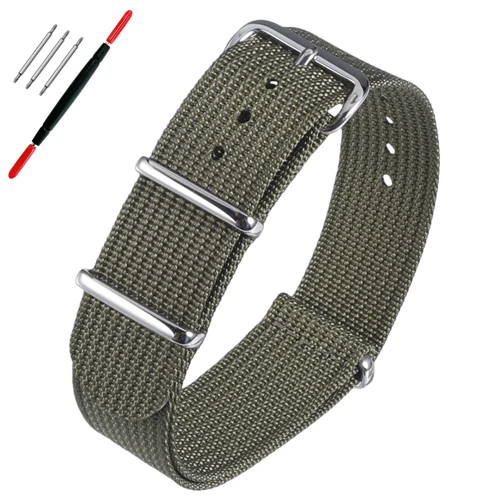 Neues geripptes Nylon-Uhrenarmband, universelles Segeltuch-Uhrenarmband 16mm 18mm 19mm 20mm 21mm 22mm 24mm, Militäruhrenarmband – Detail 17