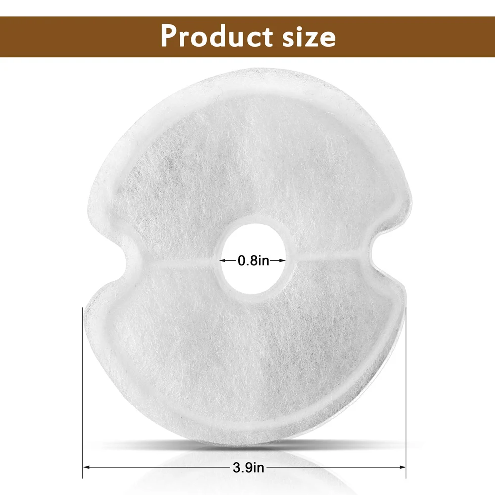 فلتر نافورة الماء للقطط ترشيح متعدد 4/8/16 عبوة 84 أونصة/2.5 لتر استبدال نافورة الحيوانات الأليفة مرشحات الكربون المنشط القطنية