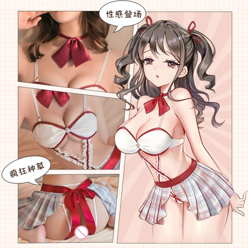 Japanese Anime School Girls Cosplay Prostitutes Costume Erotic Crotchless Lolita Underwear Dress Role Play Students Uniform