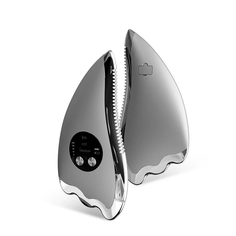 Electric Face Lift Guasha Scraper Board Neck Scraping Vibrating Wrinkle Removal Facial Slimming Massager Plate Meridian Brush